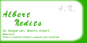 albert nedits business card